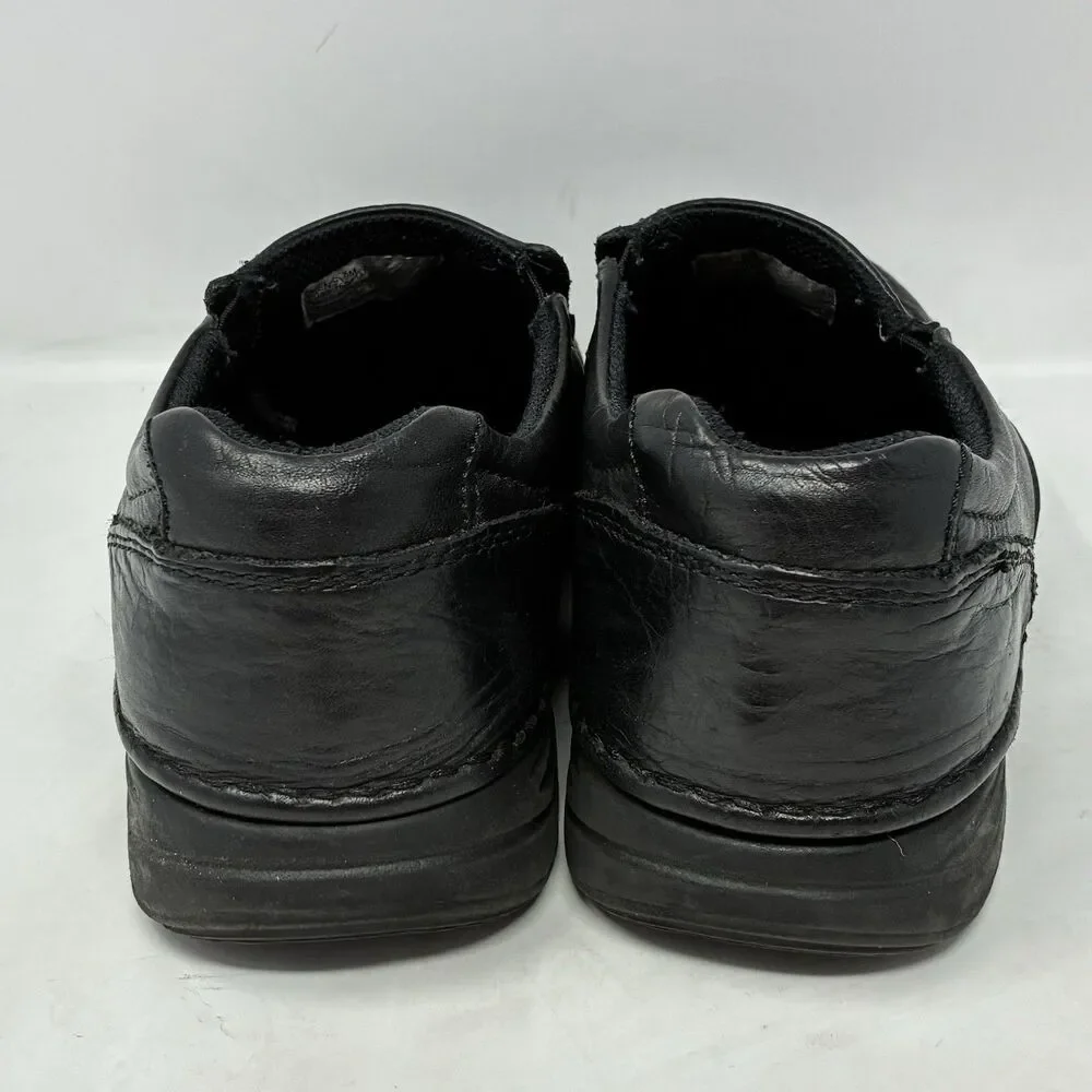 G. H. Bass Samuel Shoes Mens Black Leather Slip On Slide On Loafers 9 M Casual